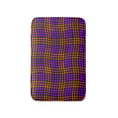 Purple Orange Plaid Checker Seamless Pattern Badmat (Voorkant Verticaal)