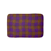 Purple Orange Plaid Checker Seamless Pattern Badmat (Voorkant)