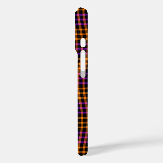 Purple Orange Plaid Checker Seamless Pattern Case-Mate iPhone Case (Achterkant / Links)