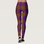 Purple Orange Plaid Checker Seamless Pattern Leggings (Achterkant)
