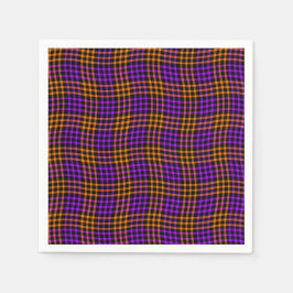 Purple Orange Plaid Checker Seamless Pattern Servet