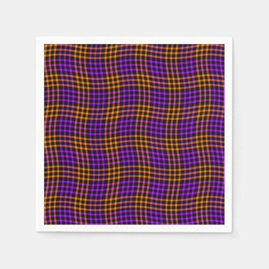 Purple Orange Plaid Checker Seamless Pattern Servet (Voorkant)