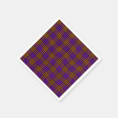 Purple Orange Plaid Checker Seamless Pattern Servet (Hoek)