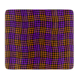 Purple Orange Plaid Checker Seamless Pattern Snijplank