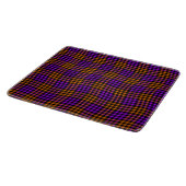 Purple Orange Plaid Checker Seamless Pattern Snijplank (Hoek)