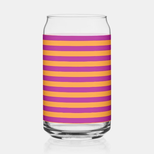 Purple Orange Stripes Seamless Pattern Blikvorm Glas (Achterkant)