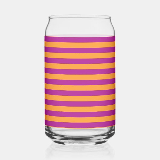 Purple Orange Stripes Seamless Pattern Blikvorm Glas (Links)