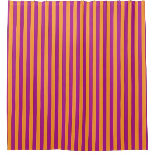 Purple Orange Stripes Seamless Pattern Douchegordijn (Voorkant)