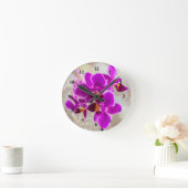 Purple Orchid Acrylic wall clock Ronde Klok (Huis)