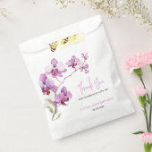 Purple Orchid Flower Blossom Birthday Bedankzakje (Gezegeld)