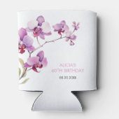 Purple Orchid Flower Blossom Birthday Blikjeskoeler (Achterkant)