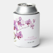 Purple Orchid Flower Blossom Birthday Blikjeskoeler (Blikje Achterkant)