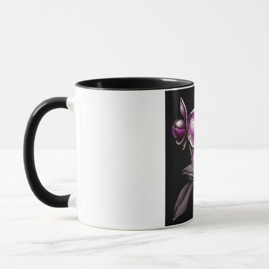 "Purple Orchid Mug - Floral Elegance Cup" Mok (Links)