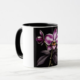 "Purple Orchid Mug - Floral Elegance Cup" Mok