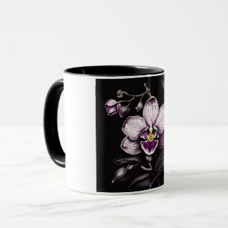 "Purple Orchid Mug - Floral Elegance Cup" Mok