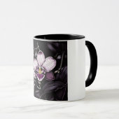"Purple Orchid Mug - Floral Elegance Cup" Mok (Voorkant rechts)