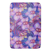 Purple orchid pattern badmat (Voorkant Verticaal)