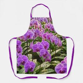 Purple Orchids Apron Schort