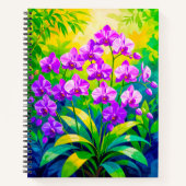 Purple Orchids Notebook Notitieboek (Voorkant)