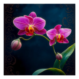 purple orchids perfect poster