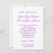 Purple Orchids Wedding Invitation Kaart (Achterkant)