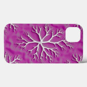 Purple Organic iPhone Case with Artistic Texture (Achterkant (horizontaal))