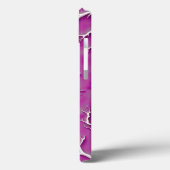 Purple Organic iPhone Case with Artistic Texture (Achterkant / Links)