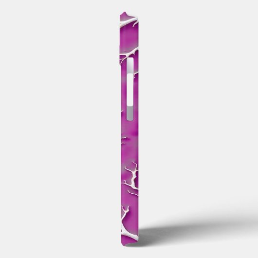 Purple Organic iPhone Case with Artistic Texture (Achterkant / Links)