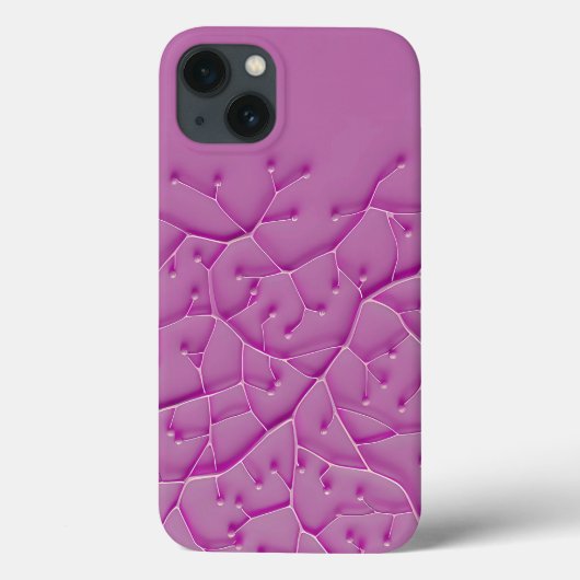 Purple Organic Texture iPhone Case Trendy Look (Achterkant)
