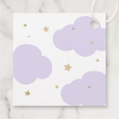 Purple Over the Moon Baby Shower Bedankjes Labels (Achterkant)
