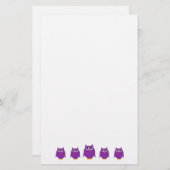 Purple Owl Design Briefpapier (Voorkant / Achterkant)