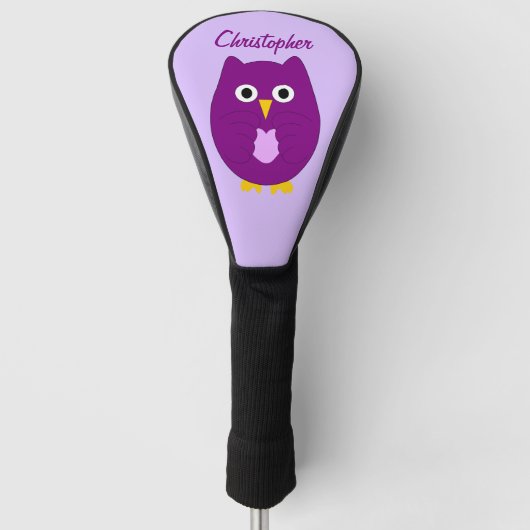 Purple Owl Design Golfheadcover (Voorkant)