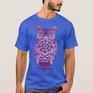 Purple Owl Fun Bird Graphic For Owl Lovers T-shirt