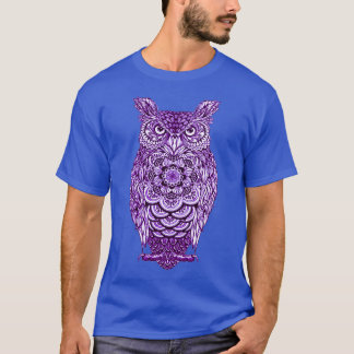 Purple Owl Fun Bird Graphic For Owl Lovers T-shirt