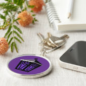 Purple Owl Lantern Keychain (Zijkant)