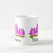 Purple Owls Design Personalised Koffiemok (Center)