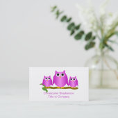 Purple Owls Design Visitekaartje (Staand voorkant)