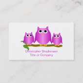 Purple Owls Design Visitekaartje (Voorkant)