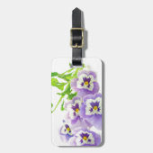 purple pansy bagagelabel (Voorkant verticaal)