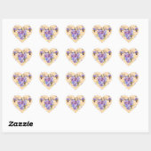 Purple Pansy Pansies Flower Pattern Thank You Hart Sticker (Vel)