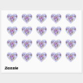 Purple Pansy Pansies Flower Pattern Thank You Hart Sticker (Vel)