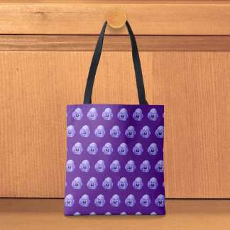 Purple Pansy Seamless Pattern Tote Bag