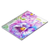 Purple Pansy Watercolour Flower Playing Cards Set Notitieboek (Linkerzijde)