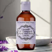 Purple parchment vintage frame cosmetic label