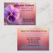 Purple Passion Trusting Friend Caregiver Visitekaartje (Voorkant / Achterkant)