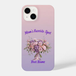 Purple Pastel Floral Mother's Day iPhone 14 Case Hoesje