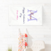 Purple pastel happy Valentine's day pink monogram Spandoek (Insitu)