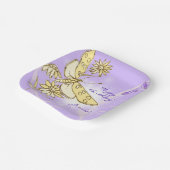 Purple Peach Butterfly  Papieren Bordje (Gebogen)