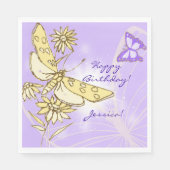 Purple Peach Butterfly  Servet (Voorkant)