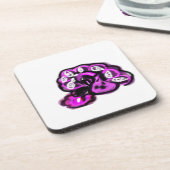 Purple peacock bier onderzetter (Linkerzijde)